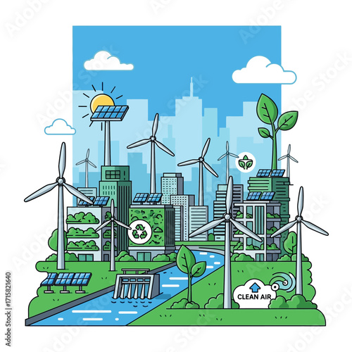 Sustainable Urban Environment Powered by Renewable Energy Sources and Green Technology