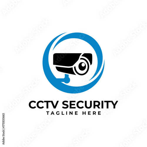 modern cctv security camera logo design for surveillance and protection purposes