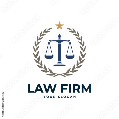 professional law firm logo design template