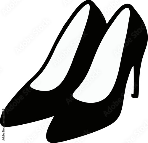 Kitten Heels – Minimalist Vector Flat Style in a Naive Design for Fashion Accessories and Shoe Design

