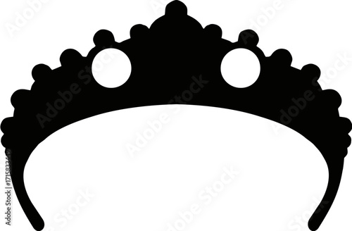 Jeweled Headband – Minimalist Silhouette Design for Fashion Accessories and Formal Occasions


