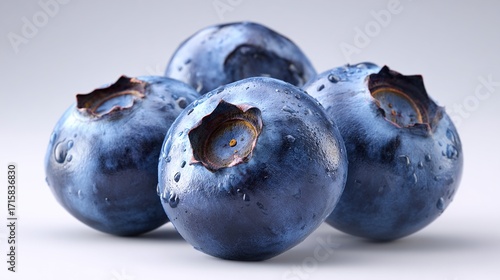 Wallpaper Mural Close-up of fresh blueberries shows their textured skin and powdery bloom Torontodigital.ca