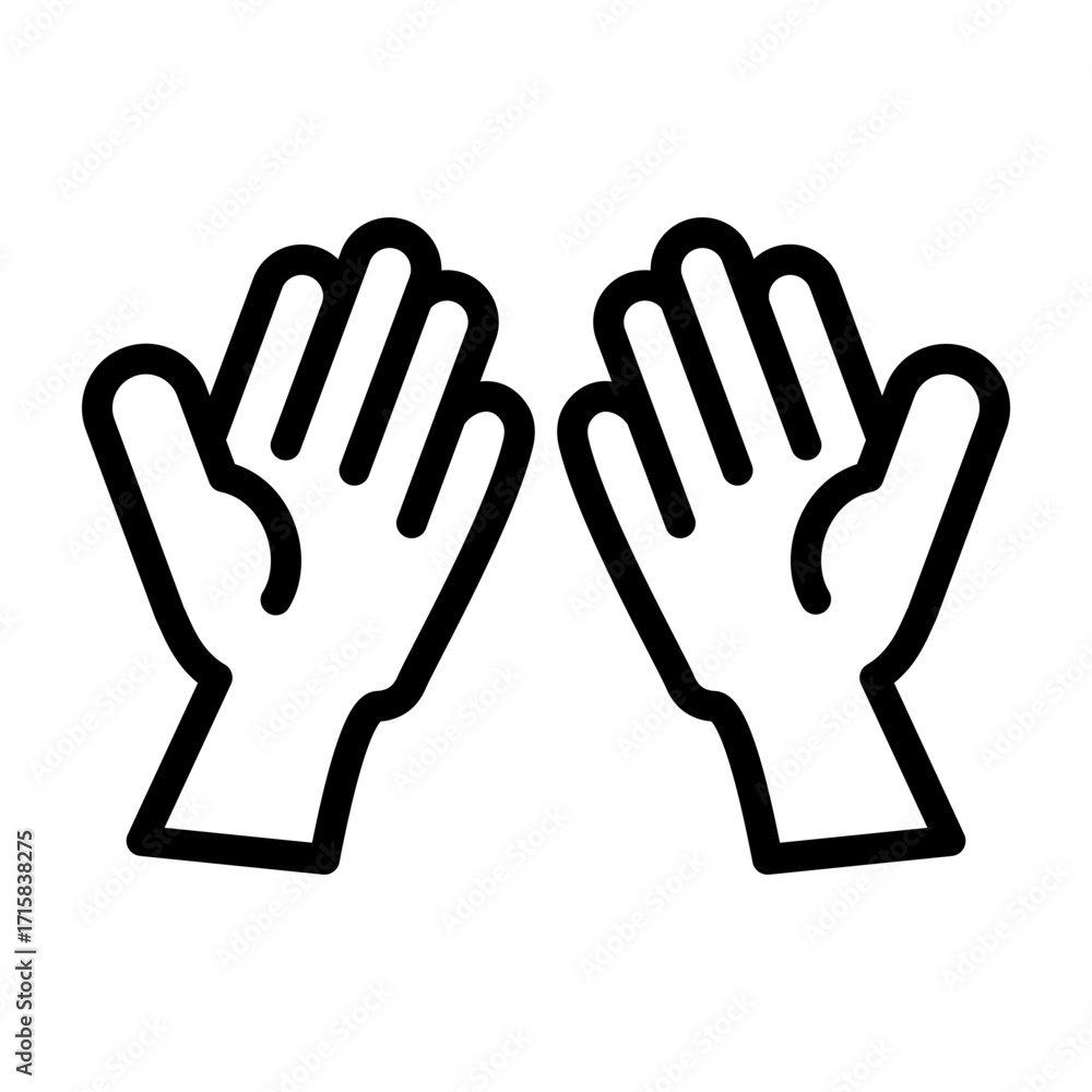 Obraz premium Devotional Hand Vector Line Icon Design