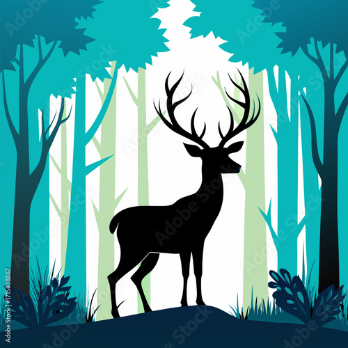 deer in the woods