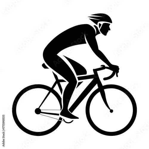 silhouette of a man riding a bike
