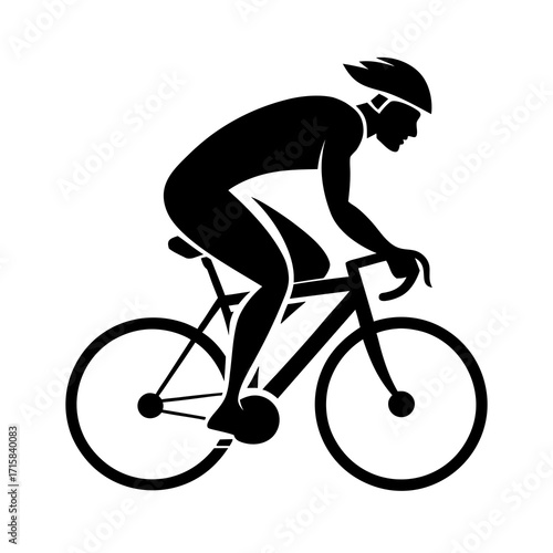 silhouette of a man riding a bike