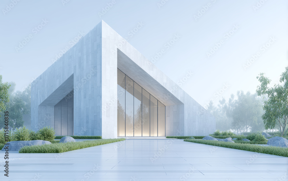 Obraz premium Minimalist modern architecture and spatial structure