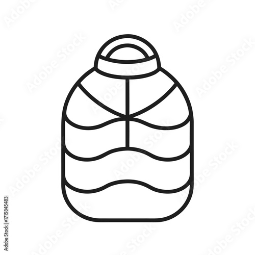 green hand grenade isolated on white background vector icon