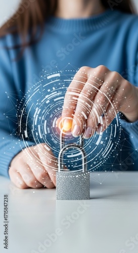 Secure Access: Hand Interacting with Digital Lock Interface