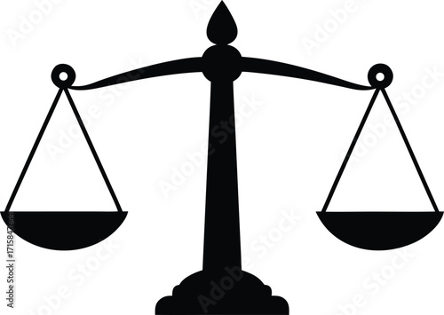 balance scale justice law vector illustration
