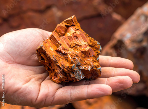 Aluminum Ore Chunk in Hand