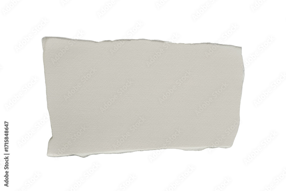 Obraz premium A piece of torn white paper with irregular edges against a transparent background, ideal for design elements. background removed