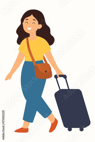 woman with luggage