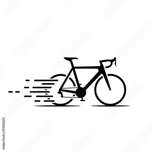 Fast Racing Bicycle Silhouette Design