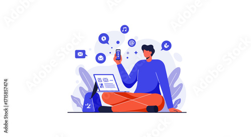 Empowering Next-Gen Investors: Sleek Digital Finance Icon for Growth & Security
