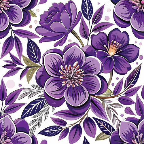 captivating digital artwork showcasing harmony floral patterns