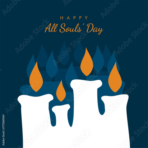 vector all souls day poster template