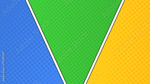 Colorful Comic Pop Art Triangle Background Vector