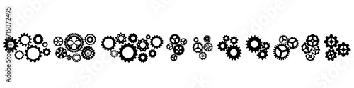 Gear icon vector set. clockwork illustration sign collection. Mechanics symbol.
