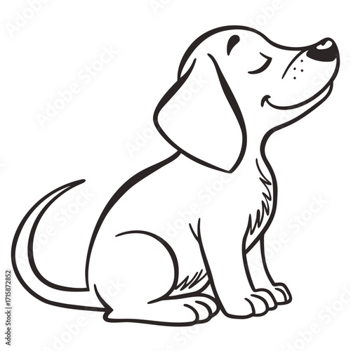 Cute Puppy Silhouette Vector (SVG) with Transparent Background
