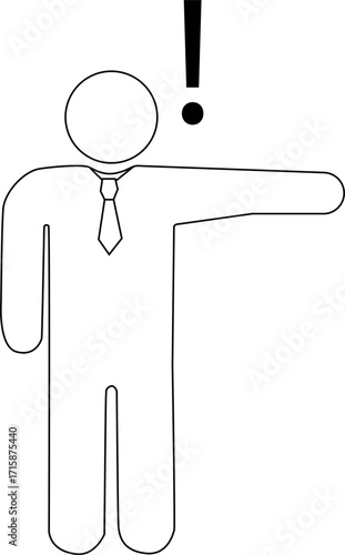 icon of a person giving orders with a white background