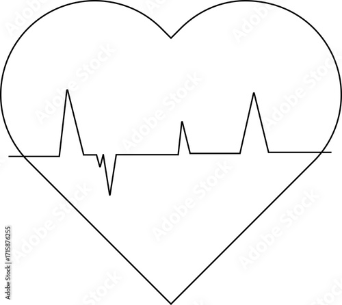 heartbeat icon with white background