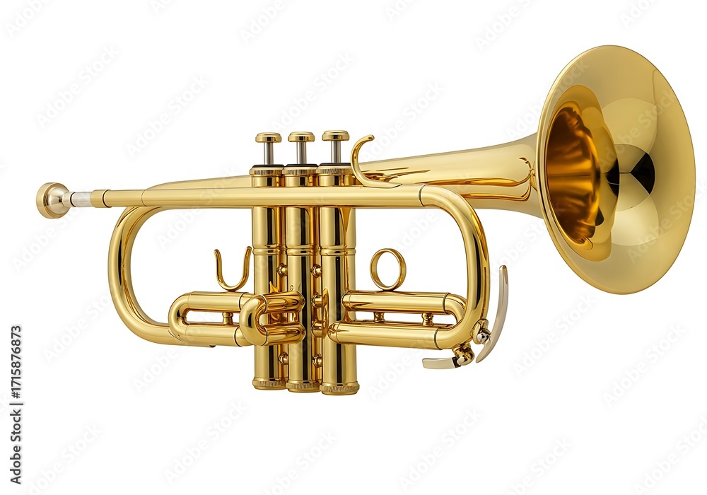 Obraz premium Golden trumpet instrument