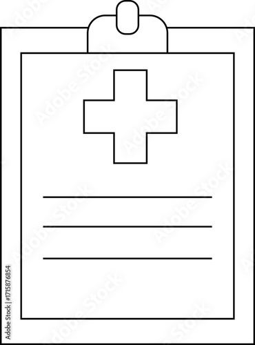 medical records icon with white background