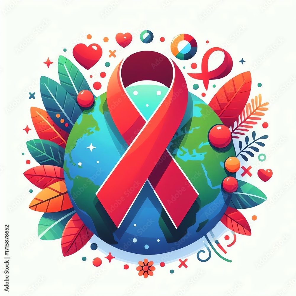 Fototapeta premium Vector art illustration of a colorful heart symbol with a beautiful butterfly decoration and a happy holiday sign