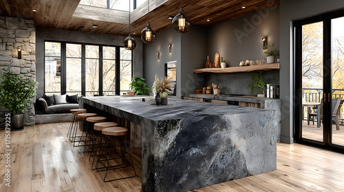 modern kitchen 3d render