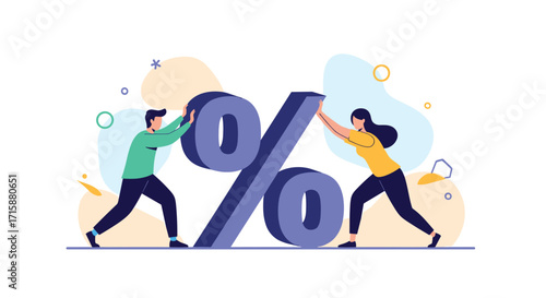 Illustrating the concept of percentages and their significance in financial decision making.