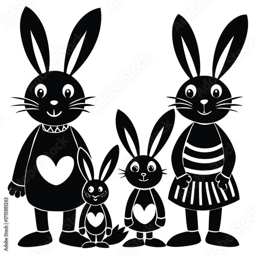 vector illustration of rabbits