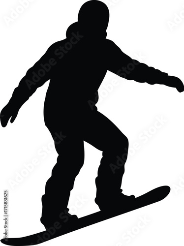 Snowboarder Performing Aerial Trick on Snowy Mountain