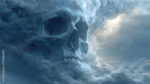 skull in the clouds