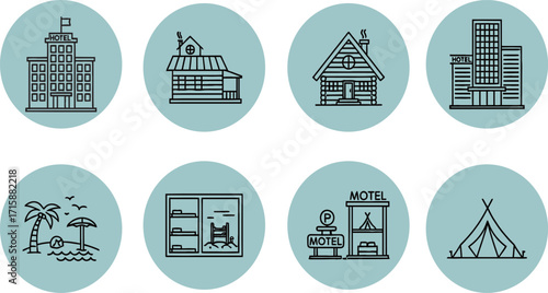 Accommodations & Destinations Icons