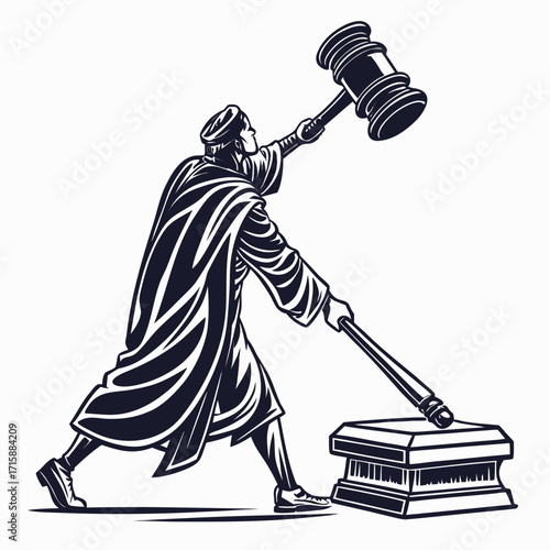 judge gavel and justice gavel