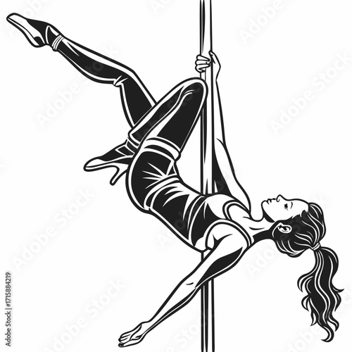 vector illustration of a dancing girl
