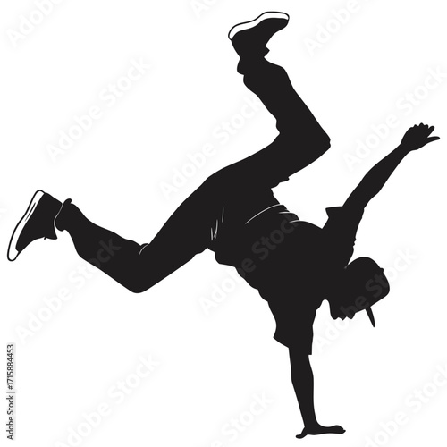 silhouette of a man dancing