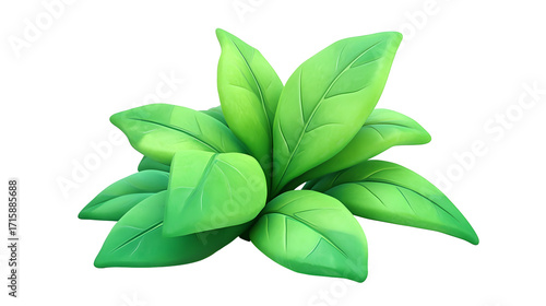 Closeup of Vibrant Green Leaves   Natural Botanical Background with Fresh Flourishing Foliage