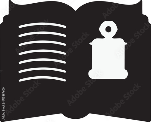 Open Book with Candle Vector Illustration Symbol of Knowledge Education and Enlightenment Isolated on Transparent