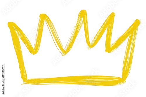 Hand Drawn Yellow Crown