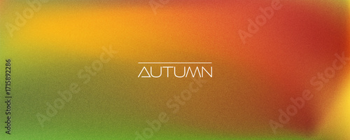 Trendy autumn colored gradient. Abstract blurred texture noise background. Grainy film effect texture gradient template. Vector illustration for your graphic design, banner, poster
