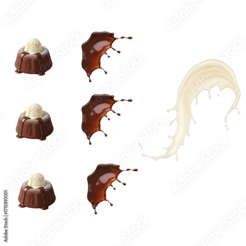 Chocolate Dessert with Splash Effect