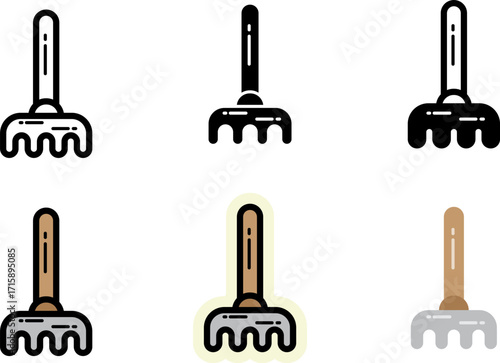 set of rake icon