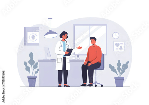 doctor and patient in hospital, 