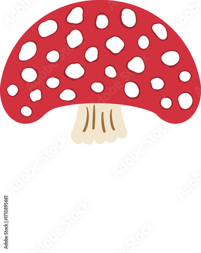 cute mushroom vegetable food vector cartoon illustration