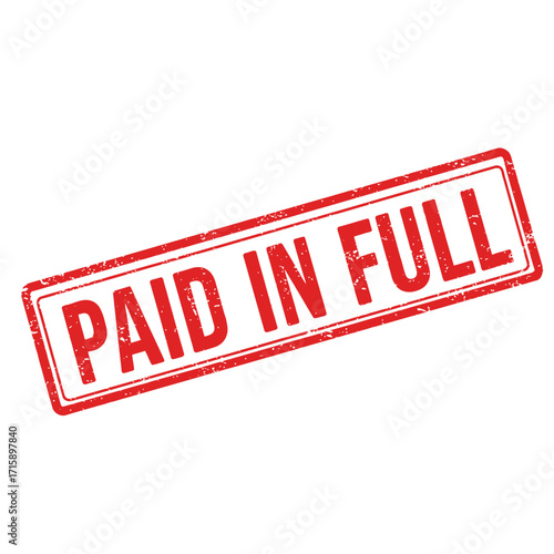 A red stamp displaying the phrase paid in full is shown