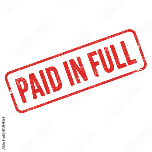 A red stamp displaying the text paid in full is shown
