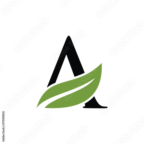 leaf letter logo initials	