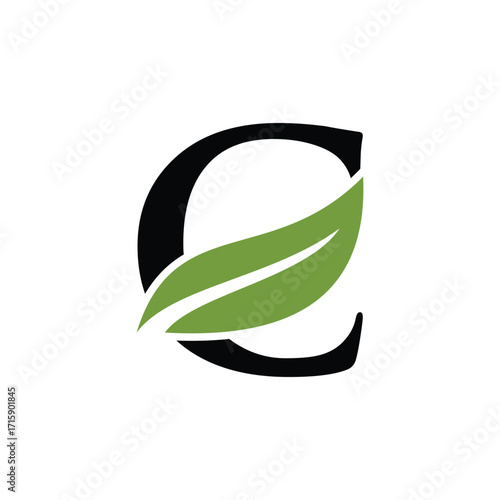leaf letter logo initials	
